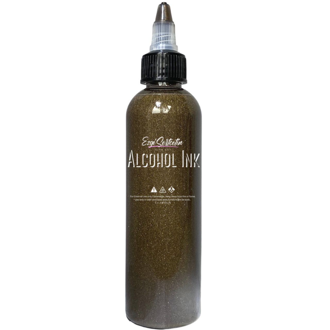 Premium Alcohol Ink | Metallic and Vibrant | High Saturated Unique Colors | For Tumblers, Coasters, Resin Dye, Alcohol Ink Paper, Yupo, Resin Petri Dish | 4 oz by volume | by Ezgi Sertcetin